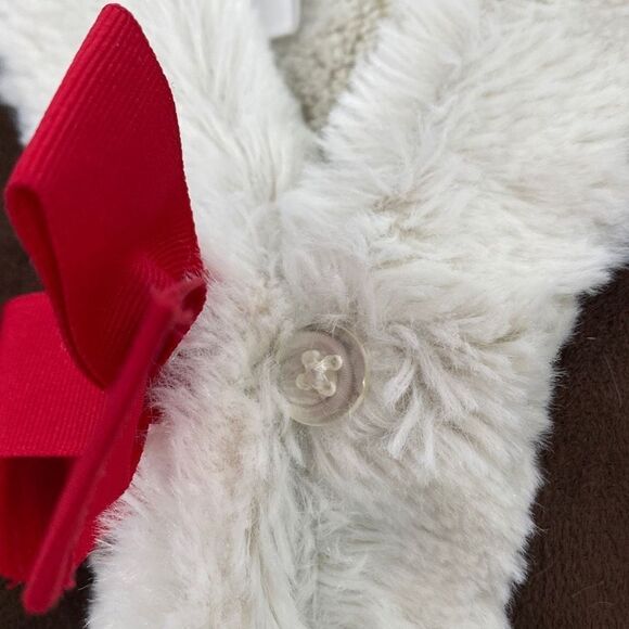 Gymboree Winter Cheer Girls Faux Fur & Suede Christmas Bow Front Vest Small - Picture 4 of 8